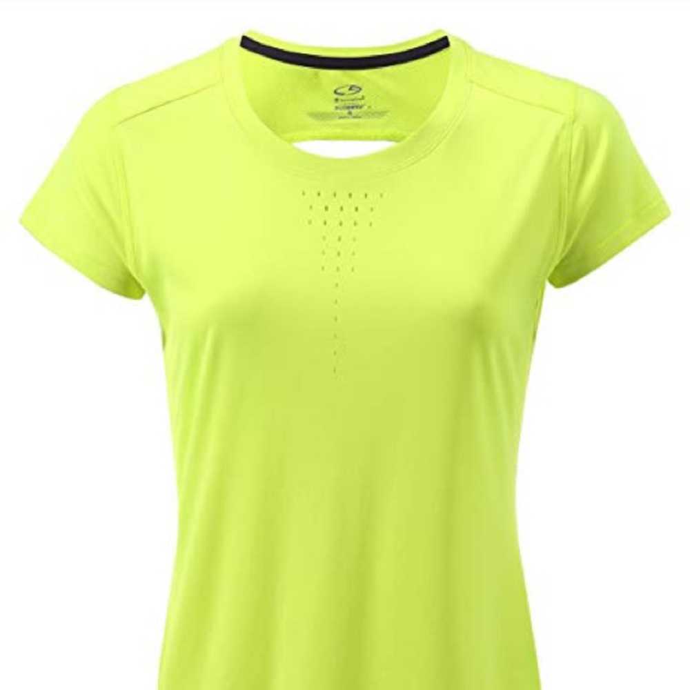 Neon Yellow Running Top with Key Hole l Size M